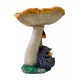 Statueta decorativa, Arici sub Ciuperca, Multicolor, 29 cm, DVF0305P