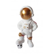 Statueta decorativa, Astronaut fotbalist, 26 cm, BJ1737D Statueta decorativa, Astronaut fotbalist, 26 cm, BJ1737D