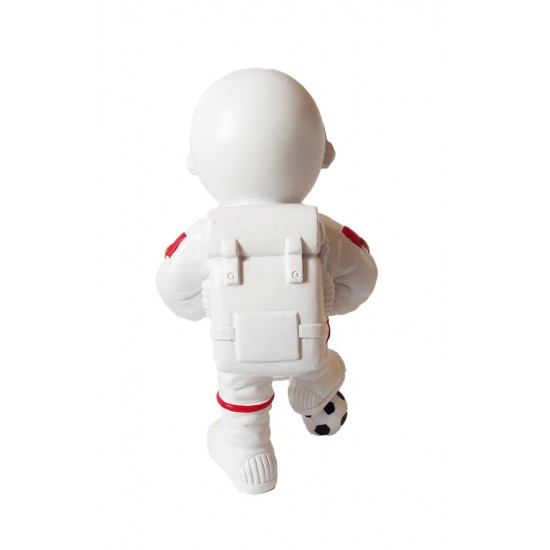 Statueta decorativa, Astronaut fotbalist, 26 cm, BJ1737D