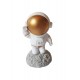 Statueta decorativa, Astronaut pe asteroid, Auriu, 11 cm, DY202-7B Statueta decorativa, Astronaut pe asteroid, Auriu, 11 cm, DY202-7B