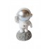 Statueta decorativa, Astronaut pe asteroid, Gri, 11 cm, DY202-7A