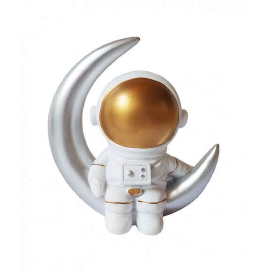 Statueta decorativa, Astronaut pe luna, 12 cm, DY2020-5B