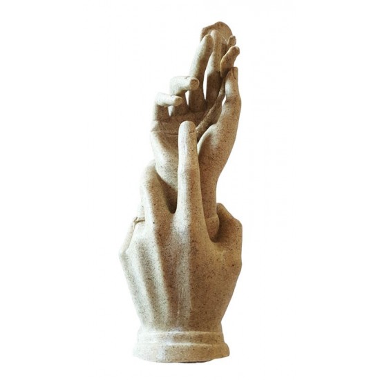 Statueta decorativa, Atingerea Dragostei, Crem, 28 cm, GXL021