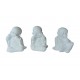 Statueta decorativa, Buddha, Zambesc, Nu vad, Gandesc, Alb, 10  cm, DVA2