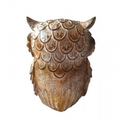 Statueta decorativa, Bufnita, Auriu, 11 cm, GA29198