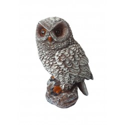 Statueta decorativa, Bufnita, Gri, 20 cm, MI30