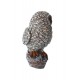 Statueta decorativa, Bufnita, Gri, 20 cm, MI30