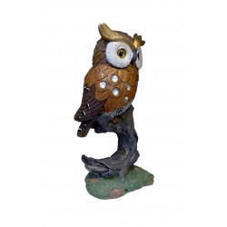 Statueta decorativa, Bufnita pe o creanga, Maro, 18 cm, W8330-1