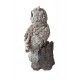 Statueta decorativa, Bufnita pe trunchi de copac, Gri, 25 cm, MI16 Statueta decorativa, Bufnita pe trunchi de copac, Gri, 25 cm, MI16