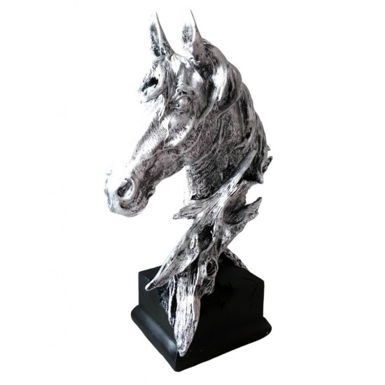 Statueta decorativa, Cal, Argintiu, 41 cm, BL551L