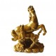 Statueta decorativa, Cal si manz,  Auriu, 13 cm, XQ202146
