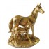 Statueta decorativa, Cal si manz,  Auriu, 13 cm, XQ202149