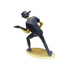 Statueta decorativa, Chitarist, Negru, 18 cm, WX8251