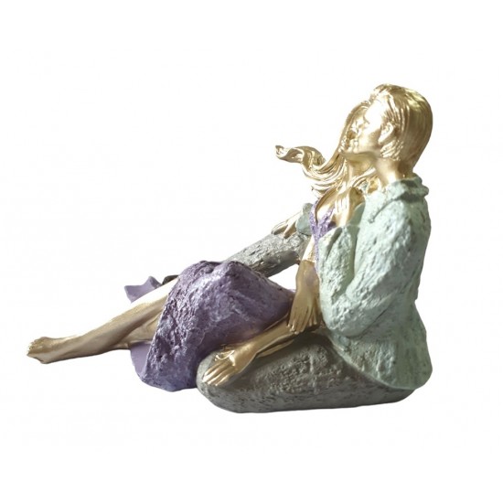 Statueta decorativa, Cuplu de Indragostiti, Multicolor, 18 cm, GXL013