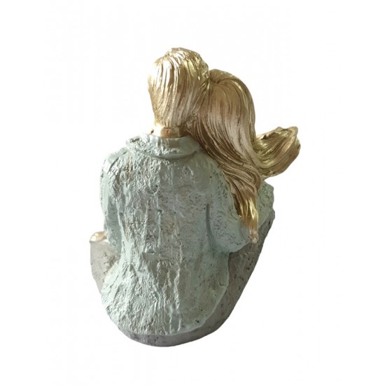 Statueta decorativa, Cuplu de Indragostiti, Multicolor, 18 cm, GXL013