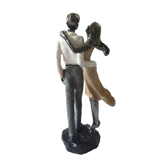 Statueta decorativa, Cuplu de Indragostiti, Multicolor, 21 cm, GXL004
