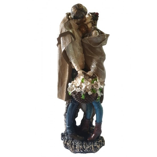 Statueta decorativa, Cuplu de Indragostiti, Multicolor, 30 cm, GXL001