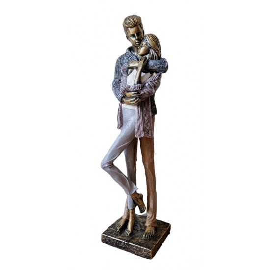 Statueta decorativa, Cuplu de Indragostiti, Multicolor, 34 cm, DVH028