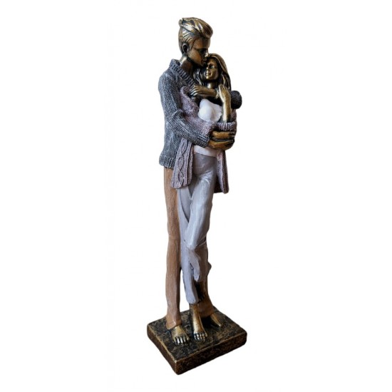 Statueta decorativa, Cuplu de Indragostiti, Multicolor, 34 cm, DVH028