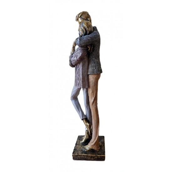 Statueta decorativa, Cuplu de Indragostiti, Multicolor, 34 cm, DVH028