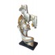 Statueta decorativa, Indragostiti, Argintiu, 25 cm, CQ5952