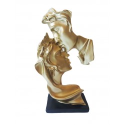 Statueta decorativa, Indragostiti, Auriu, 25 cm, CQ5952-1