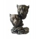 Statueta decorativa, Leoaice, Argintiu, 13 cm, XQ4004