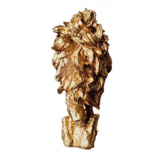 Statueta decorativa, Leu, Auriu, 32 cm, DVID11
