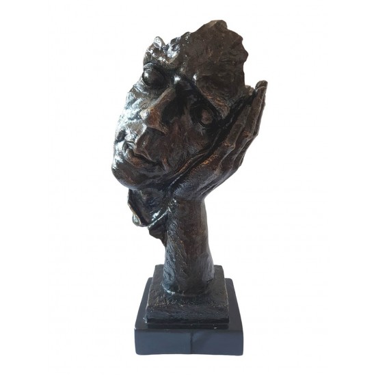 Statueta decorativa, Masca, Negru, 33 cm, HC303L