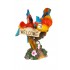 Statueta decorativa, Papagali pe creanga, Welcome, Portocaliu, 18 cm, 1025DD4