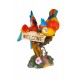 Statueta decorativa, Papagali pe creanga, Welcome, Portocaliu, 18 cm, 1025DD4