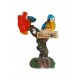 Statueta decorativa, Papagali pe creanga, Welcome, Portocaliu, 18 cm, 1025DD4