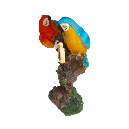 Statueta decorativa, Papagali pe creanga, Welcome, Portocaliu, 18 cm, 1025DD4-1 Statueta decorativa, Papagali pe creanga, Welcome, Portocaliu, 18 cm, 1025DD4-1