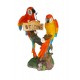 Statueta decorativa, Papagali pe creanga, Welcome, Portocaliu, 18 cm, 1025DD4