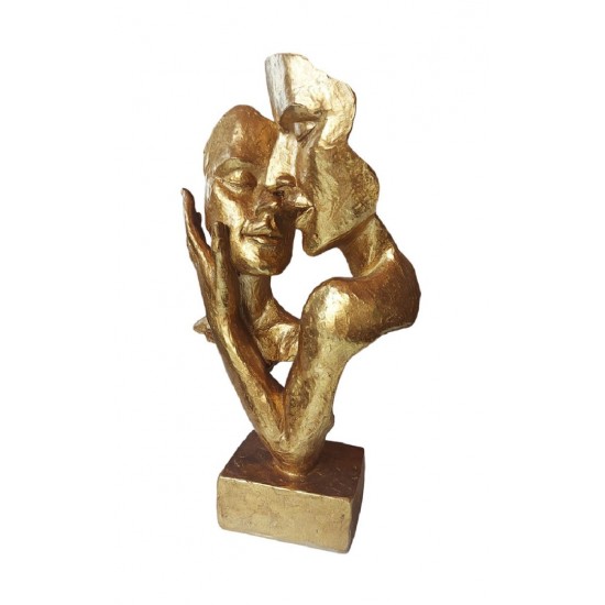 Statueta decorativa cuplu, Passion, Auriu, 30 cm, H171208