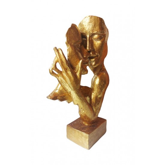 Statueta decorativa cuplu, Passion, Auriu, 30 cm, H171208