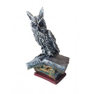 Statueta decorativa in forma de Bufnita pe carte, 29 cm, 356316DV