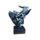 Statueta decorativa masca, Negru-Argintiu, 22 cm, 637CB-2