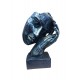 Statueta decorativa masca, Negru-Argintiu, 22 cm, 637CB-5