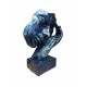 Statueta decorativa masca, Negru-Argintiu, 22 cm, 637CB-5