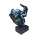 Statueta decorativa masca, Negru-Auriu, 22 cm, 637CB-1