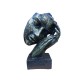 Statueta decorativa masca, Negru-Auriu, 22 cm, 637CB-4