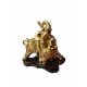Statueta elefant mama si pui pe stanca, 25 cm, 33295JX
