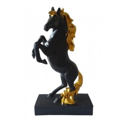 Statueta in forma de Cal, Negru, 30 cm, HY38312