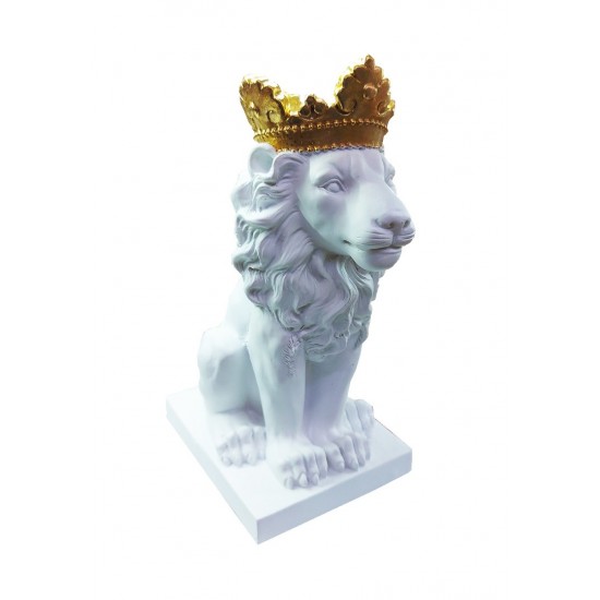 Statueta in forma de Leu, Alb, 34 cm, 625LD