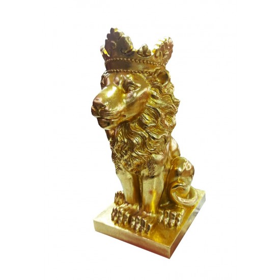Statueta in forma de Leu, Auriu, 34 cm, 625LD-1 Statueta in forma de Leu, Auriu, 34 cm, 625LD-1
