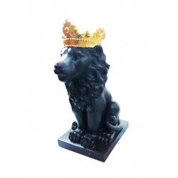 Statueta in forma de Leu, Negru, 34 cm, 625LD-2