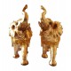 Statuete decorative, 2 Elefanti, Auriu, 21 cm, GXL023