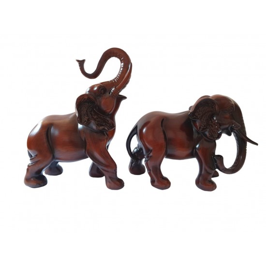 Statuete decorative, 2 Elefanti, Maro, 21 cm, LC017L