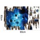 Sticker decorativ 3D, Gaura in perete planete 110 cm, 93STK Sticker decorativ 3D, Gaura in perete planete 110 cm, 93STK